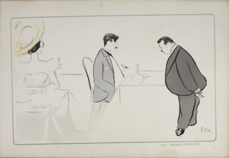 Lithographie Goursat - Aux Ambassadeurs, 1904