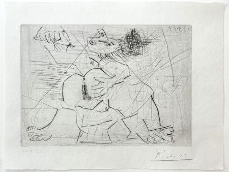 Pointe-Sèche Picasso - Aux quatre coins de la pièce, from Hommage à Roger Lacourière