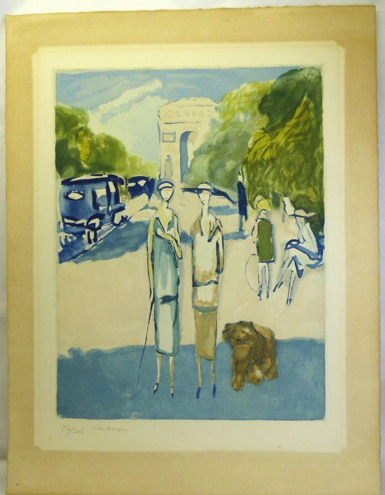 Aquatinte Van Dongen - Avenue du Bois, 1928 