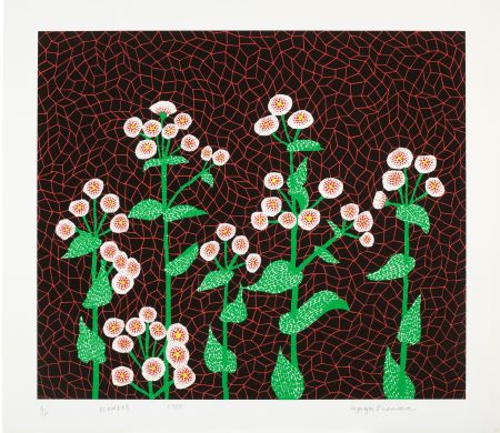 Sérigraphie Kusama - Ayoi Kusma’s Flowers is an Screenprint made in 1985