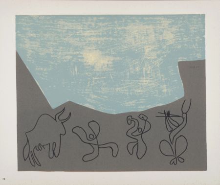 Linogravure Picasso - Bacchanale, 1959