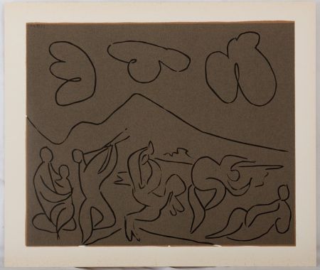 Linogravure Picasso - Bacchanale : la danse des faunes