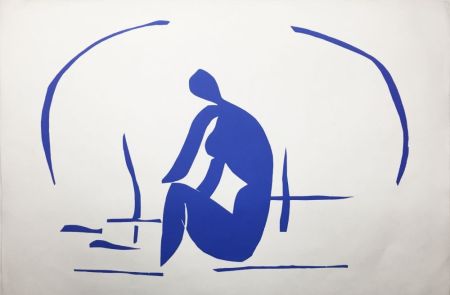 Lithographie Matisse - BAIGNEUSE DANS LES ROSEAUX. Lithographie pour VERVE. Non pliée (1952/1958)