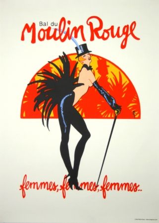 Sérigraphie Gruau - Bal du Moulin Rouge 
