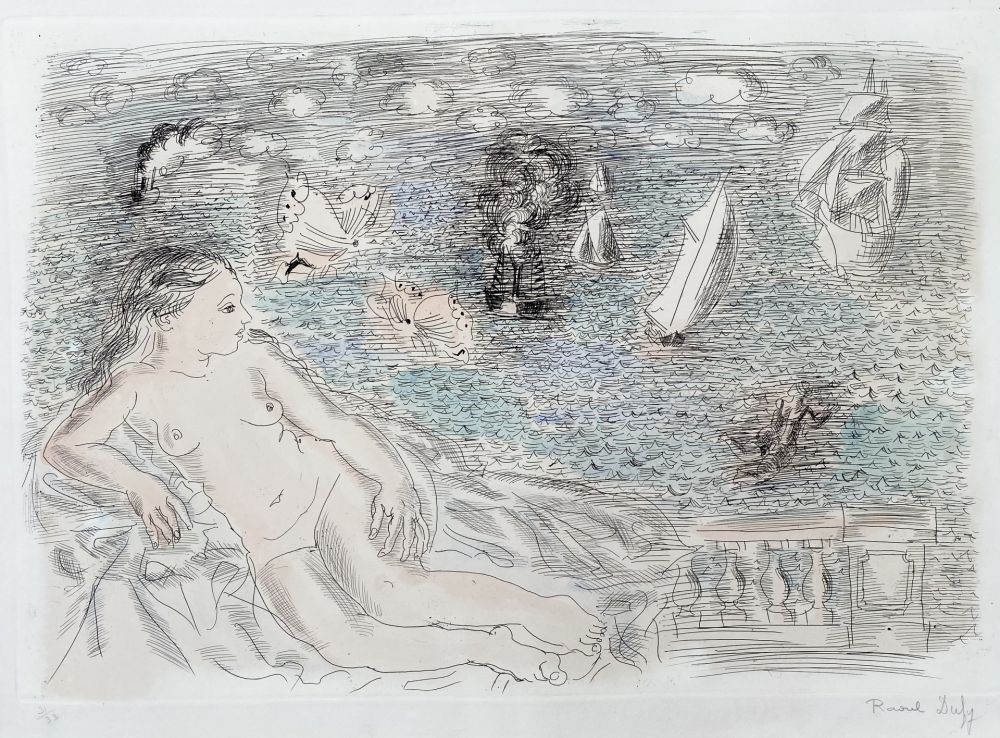Multiple Dufy - Balcon Sur La Mer (Baigneuse aux Papillons)