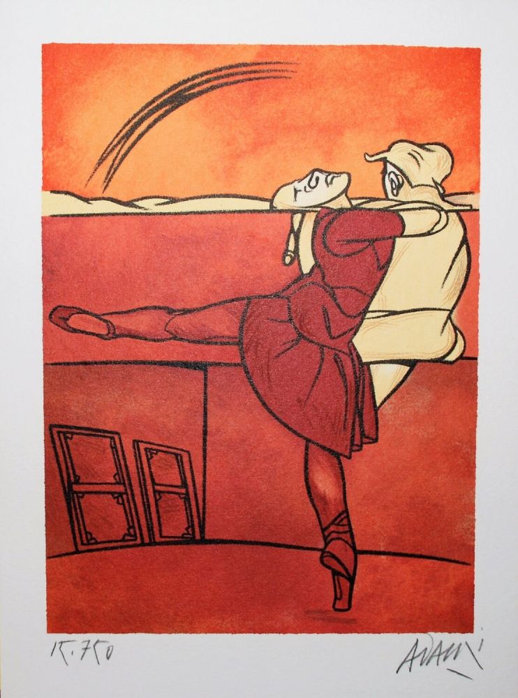 Lithographie Adami - Ballet