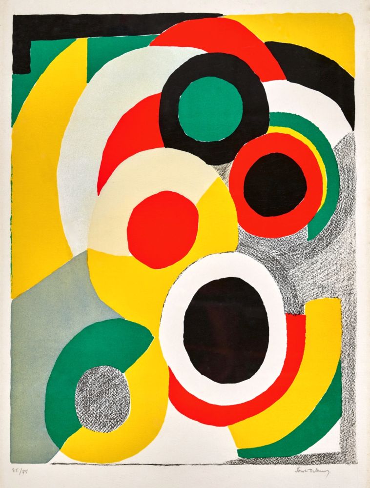 Lithographie Delaunay - Ballons Jaunes
