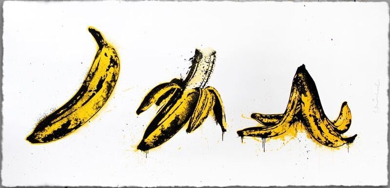 Sérigraphie Mr Brainwash - Banana Split (White)