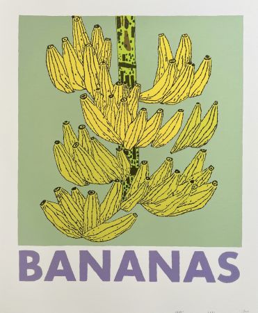 Sérigraphie Wood - Bananas