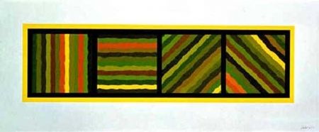 Aucune Technique Lewitt - Bands Not Straight in Four Directions (yellow)