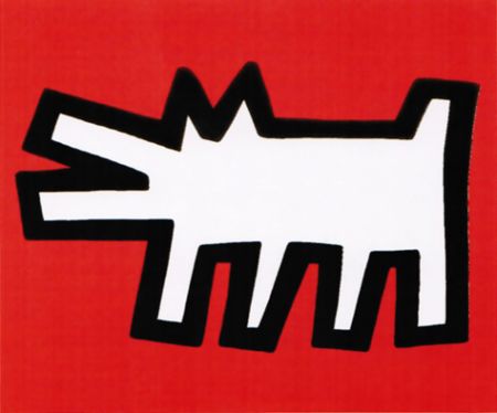 Sérigraphie Haring - Barking dog (from Icons series)