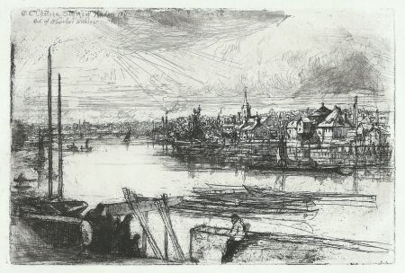 Gravure Haden - Battersea Reach