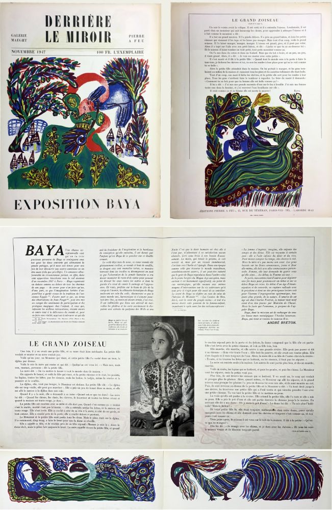 Livre Illustré Baya - BAYA. 6 lithographies en couleurs (Derrière le Miroir pour l'exposition de 1947 à la Galerie Maeght) TIRAGE ORIGINAL.