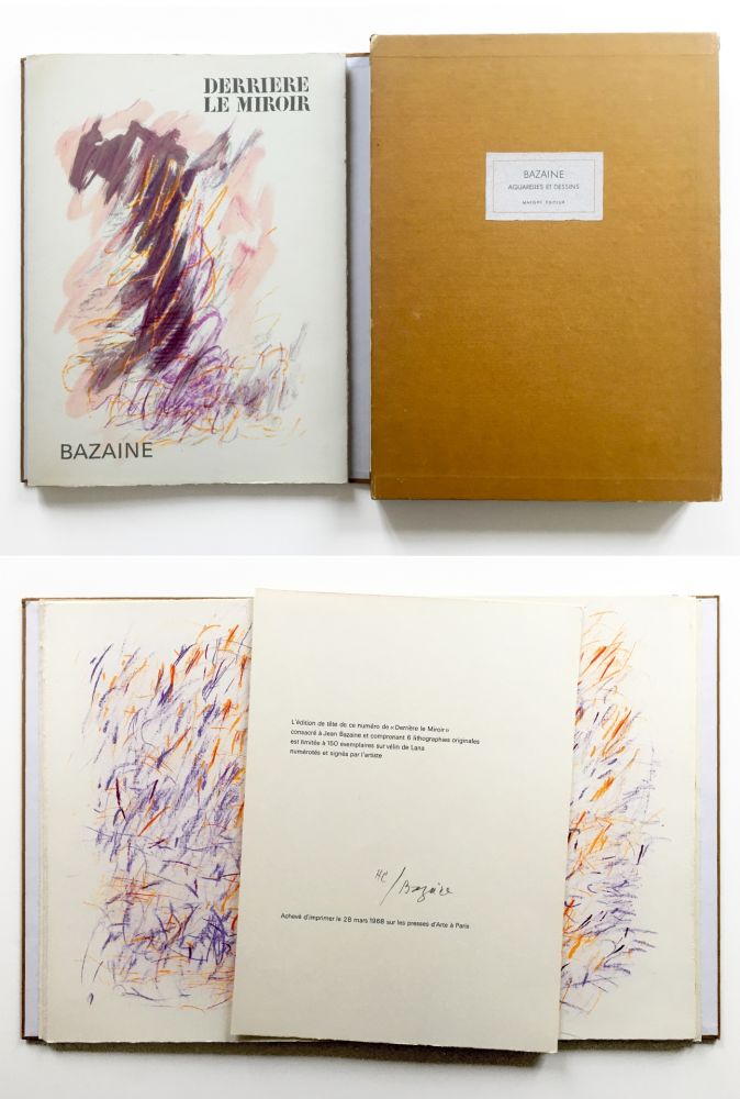Livre Illustré Bazaine - BAZAINE AQUARELLES ET DESSINS. Derrière le miroir, n° 170.‎ 1968. TIRAGE DE LUXE SIGNÉ.