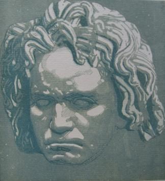 Gravure Sur Bois Beltrand - Beethoven