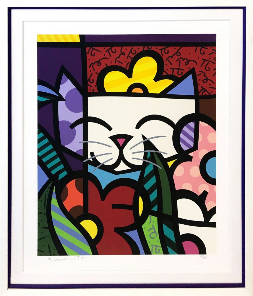Sérigraphie Britto - BEHIND THE FLOWERS