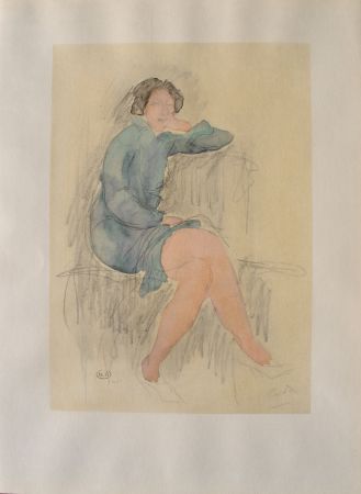 Gravure Rodin - Belle femme assise