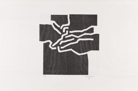 Gravure Sur Bois Chillida - Beltza IV