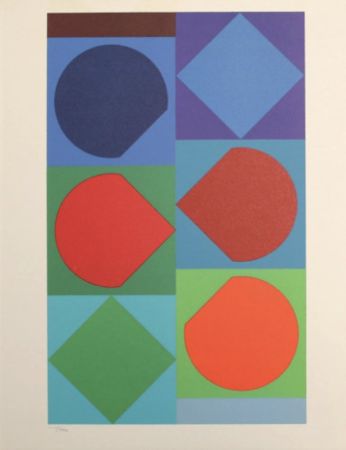 Lithographie Vasarely - Beryll
