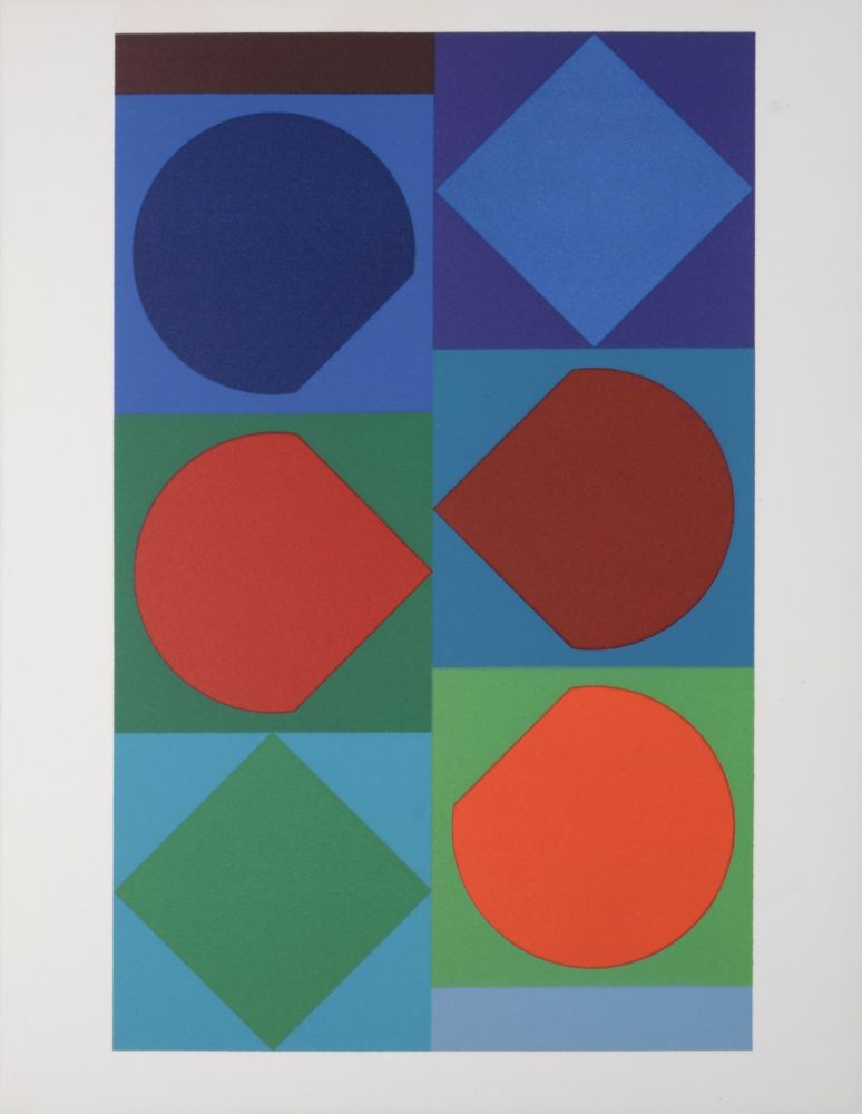 Lithographie Vasarely - Beryll, 1972