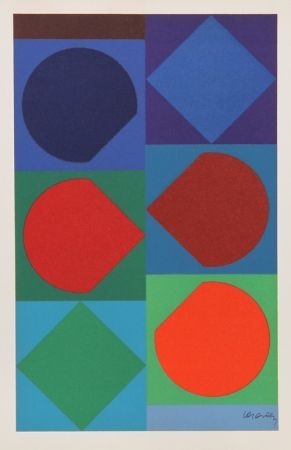 Lithographie Vasarely - Beryll from Souvenirs de Portraits d'Artistes