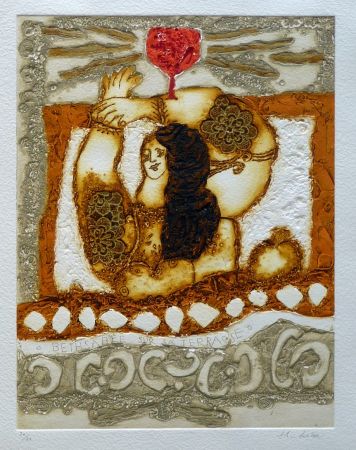 Gravure Tobiasse - Bethsheba sur sa Terrasse (Bathsheba on Her Terrace)