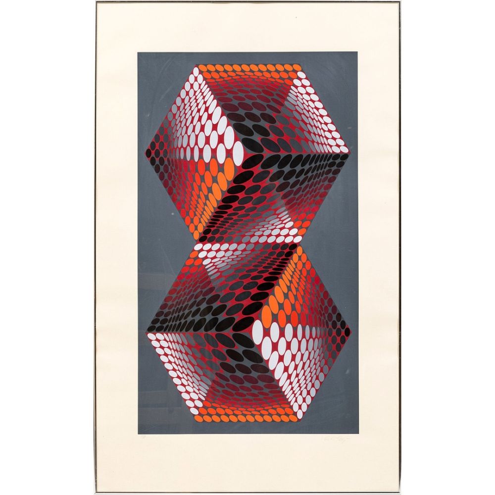 Sérigraphie Vasarely - Bi - tupa