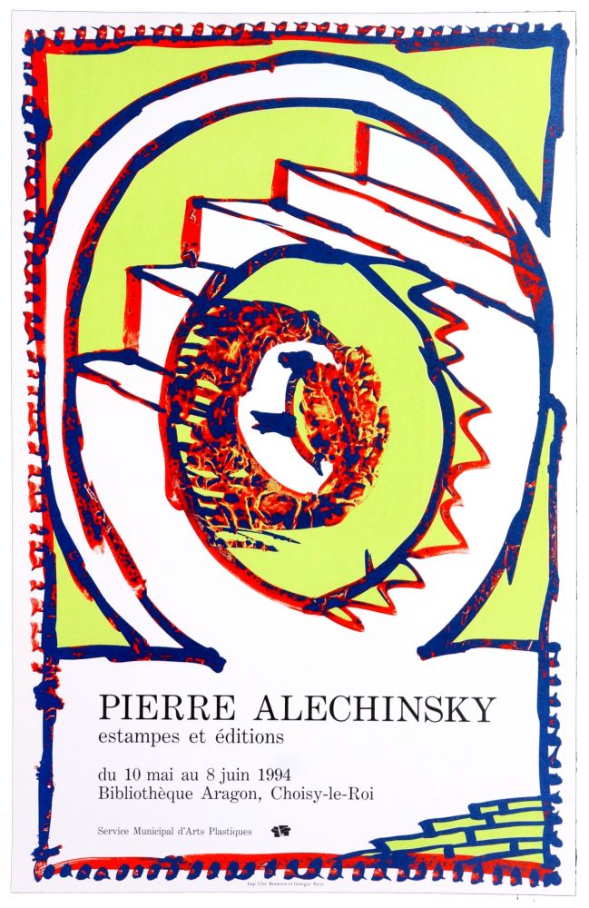 Affiche Alechinsky - Bibliothèque Aragon