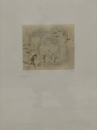 Eau-Forte Et Aquatinte Chillida - Bidearte I