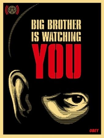 Sérigraphie Fairey - Big Brother is Watching You