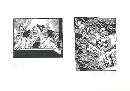 Linogravure Grützke - Bilder aus Bongs Stall