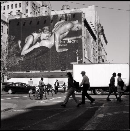 Photographie Deruytter - Billboards, NY: Houston and Lafayette Streets (CK 6)