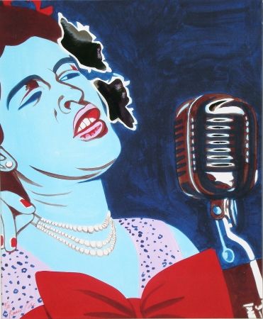 Sérigraphie Rancillac - Billie Holiday