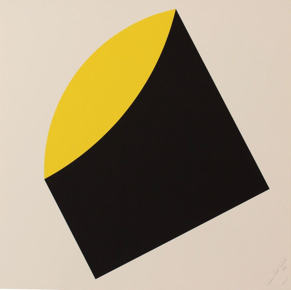 Lithographie Polk Smith - BLACK-YELLOW - EXACTA FROM CONSTRUCTIVISM TO SYSTEMATIC ART 1918-1985