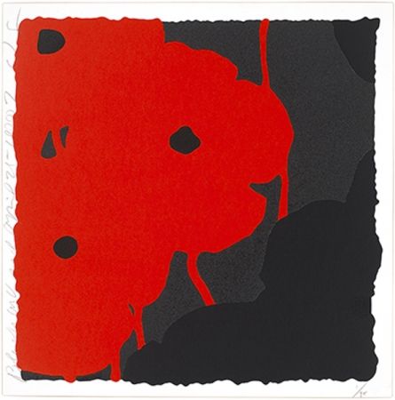 Sérigraphie Sultan - Black & Red Poppies