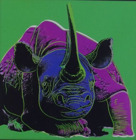 Sérigraphie Warhol - Black rhinoceros