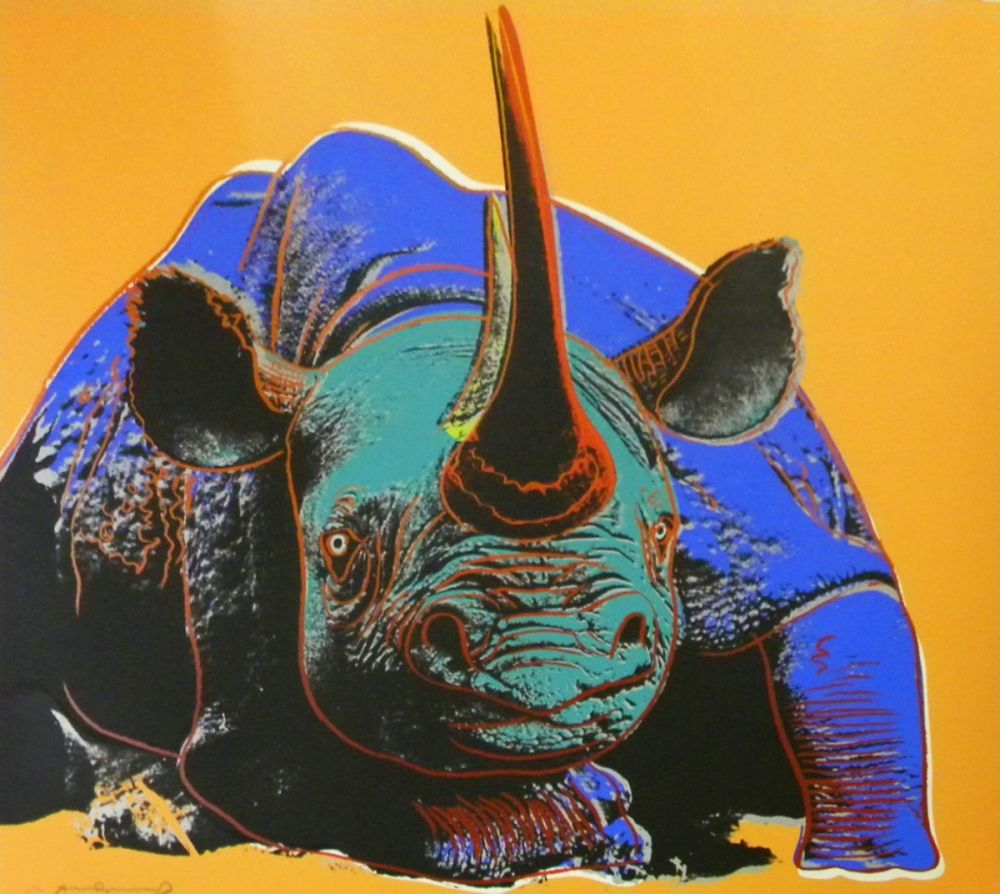 Sérigraphie Warhol - Black Rhinoceros (FS II.301)