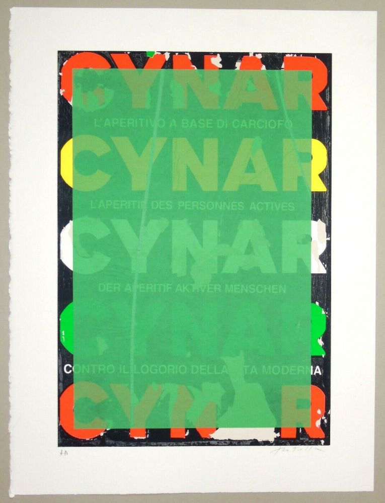 Sérigraphie Rotella - Blank Cynar (verde)