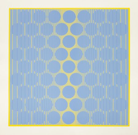 Sérigraphie Stanczak - Blue Circles, from Eight Variants