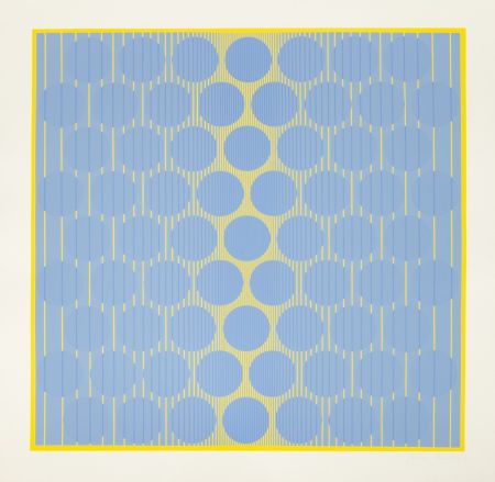 Sérigraphie Stanczak - Blue Circles, from Eight Variants
