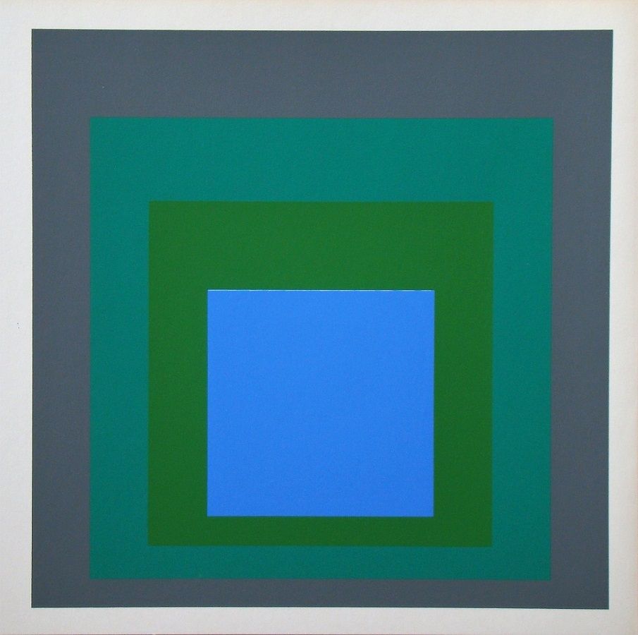 Sérigraphie Albers - Blue Look, 1955