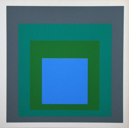 Sérigraphie Albers - Blue Look, 1955