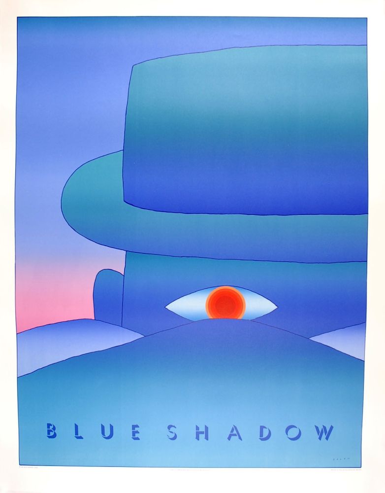 Affiche Folon - Blue Shadow (L'Aube, 1972)