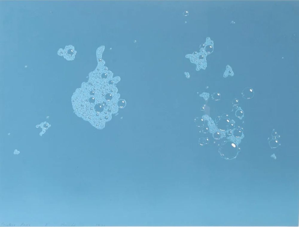 Sérigraphie Ruscha - Blue Suds