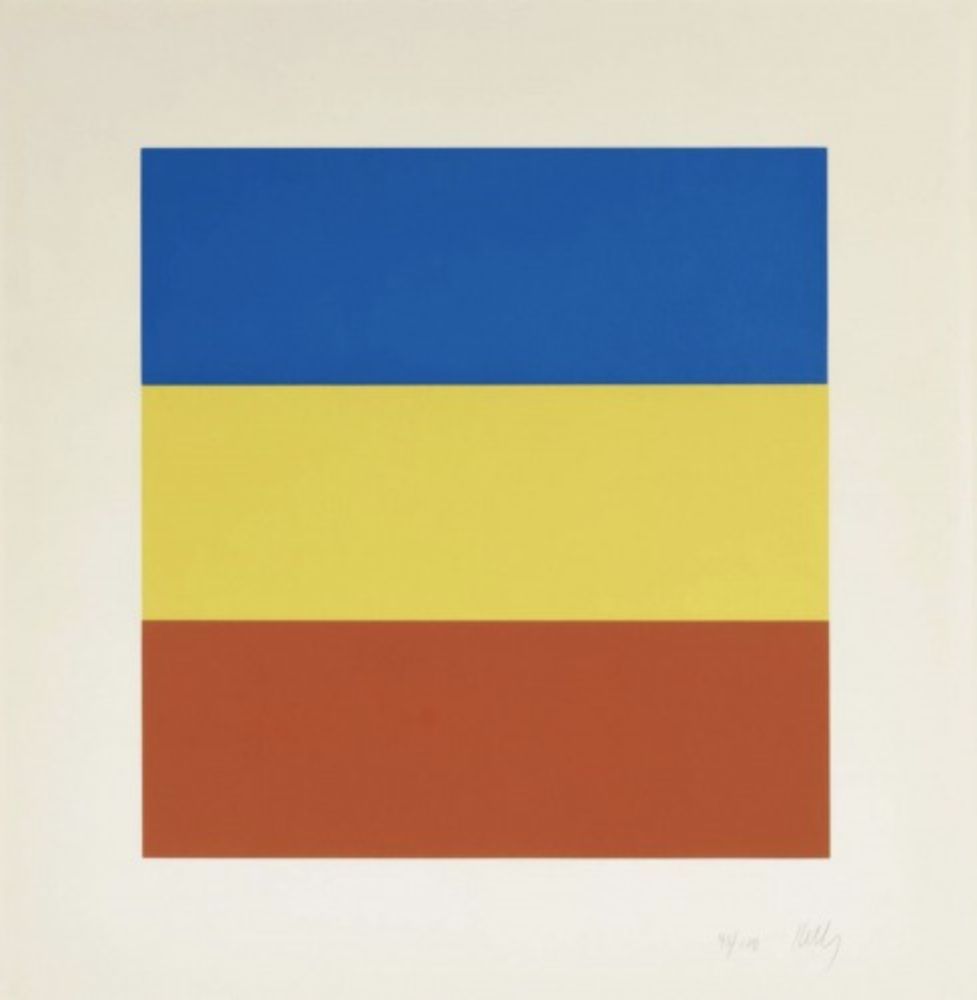 Sérigraphie Kelly - Blue, Yellow, Red