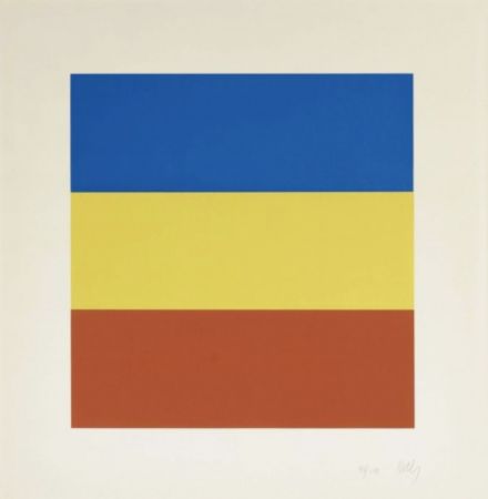 Sérigraphie Kelly - Blue, Yellow, Red