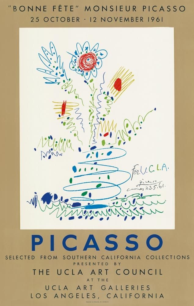 Lithographie Picasso - Bonne fête Monsieur Picasso