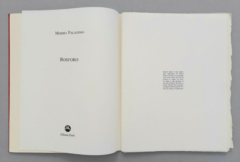 Linogravure Paladino - Bosforo, 1982