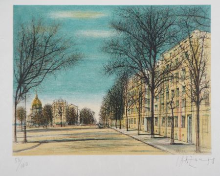 Lithographie Carzou - Boulevard des Invalides