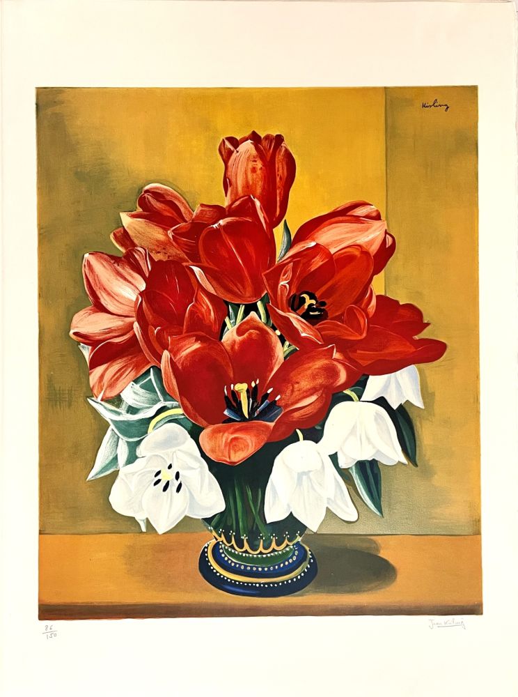 Lithographie Kisling - Bouquet de Fleurs